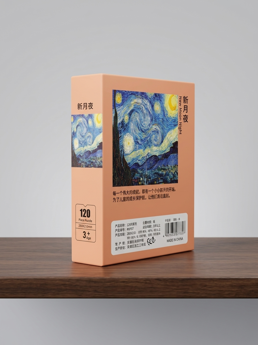 120 Pieces Paper Puzzle β Kids Educational Toy (Starry Night) - Image 4
