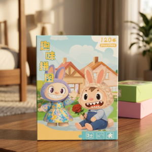 120 Pieces Paper Puzzle - Kids Educational Toy (The Romantic Labubu)