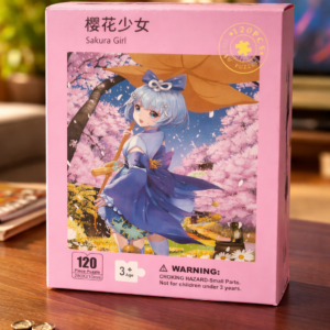 120 Pieces Paper Puzzle β Kids Educational Toy (Cherry Blossom Gril)