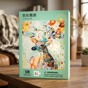 120 Pieces Paper Puzzle β Kids Educational Toy (Colored Elk)