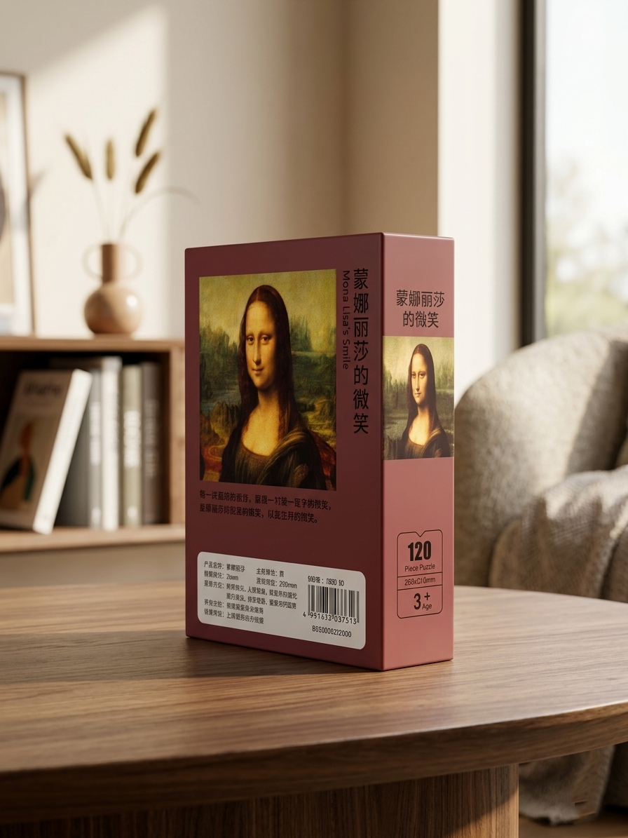 120 Pieces Paper Puzzle β Kids Educational Toy (Mona Lisa) - Image 5