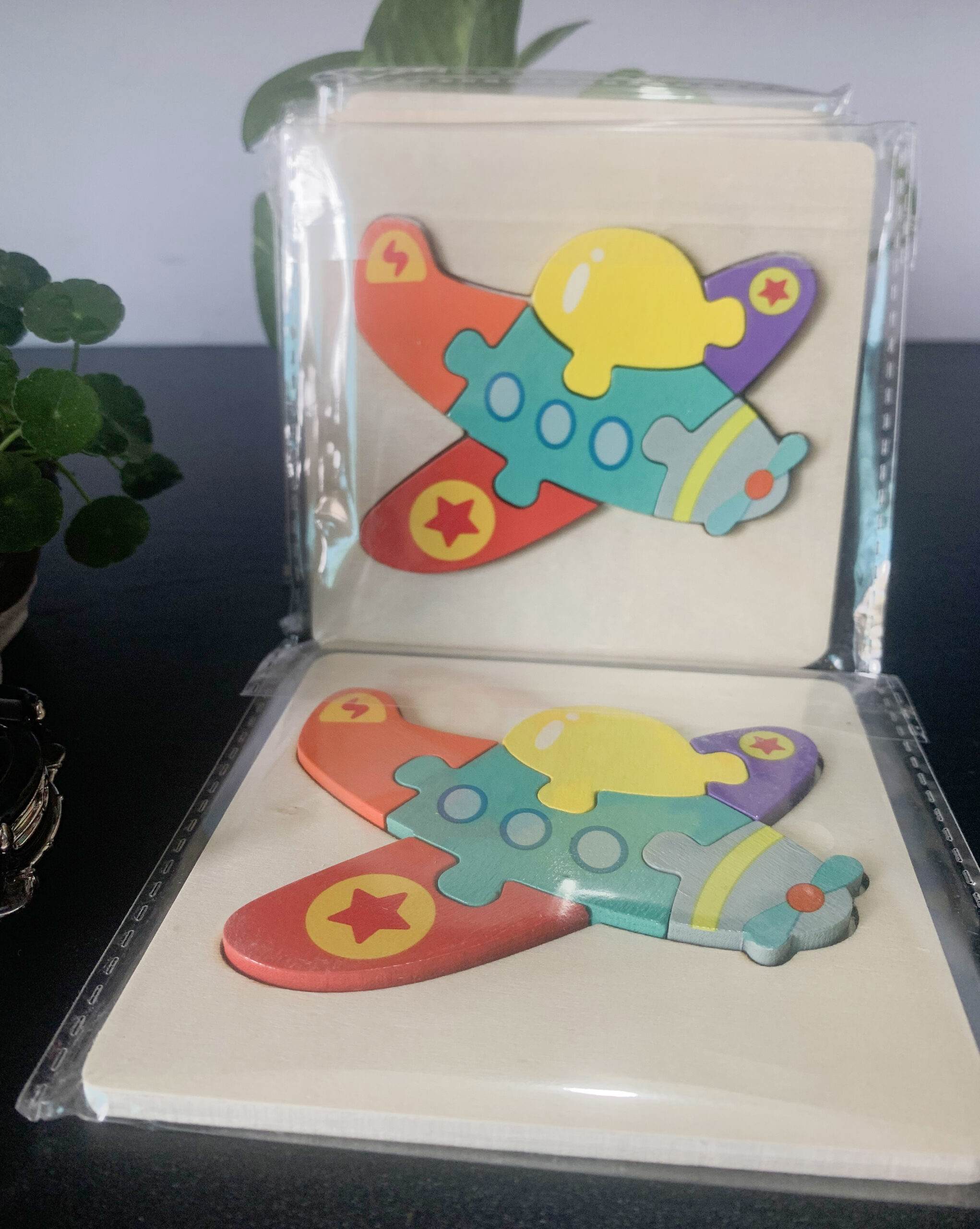 Little Pilot's Wooden Puzzle 10 x 10cm - Kids Educational Toy - Image 4