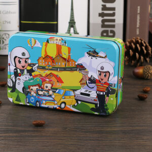 60 Pieces Premium Wooden Puzzle - Kids Educational Toy | Colorful Print with Iron Box (Traffic Police)