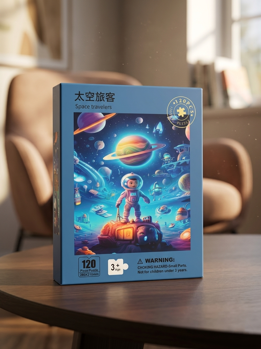 120 Pieces Paper Puzzle β Kids Educational Toy (Space Travelers)
