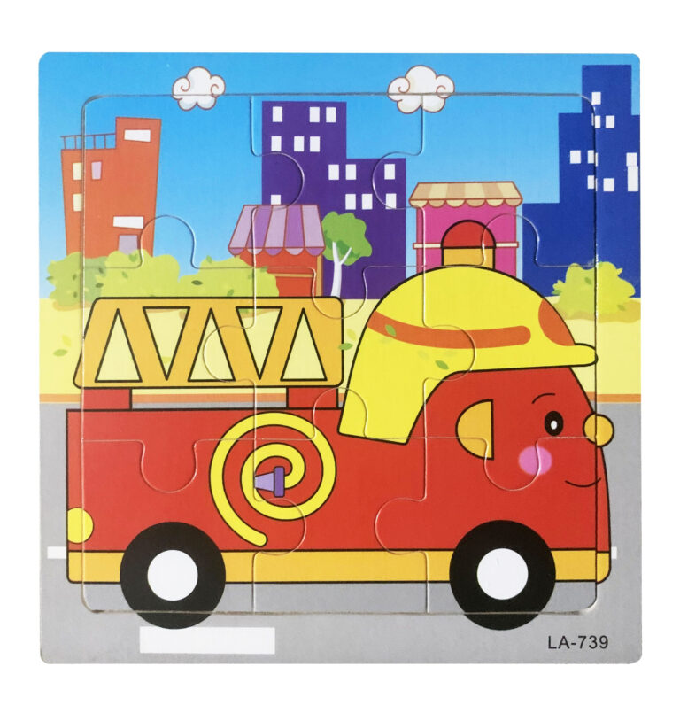 Fire Truck Wooden Puzzle – Kids Educational Toy