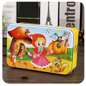 60 Pieces Premium Wooden Puzzle - Kids Educational Toy | Colorful Print with Iron Box (Little Red Riding Hood)