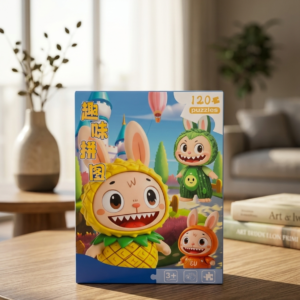 120 Pieces Paper Puzzle - Kids Educational Toy (Pineapple Labubu)