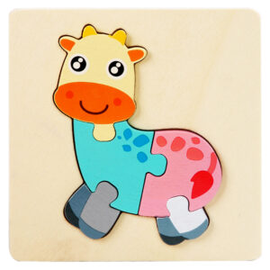 Cute Fawn Wooden Puzzle10x10cm - Kids Educational Toy