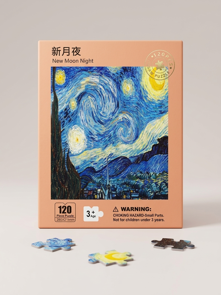 120 Pieces Paper Puzzle β Kids Educational Toy (Starry Night) - Image 3