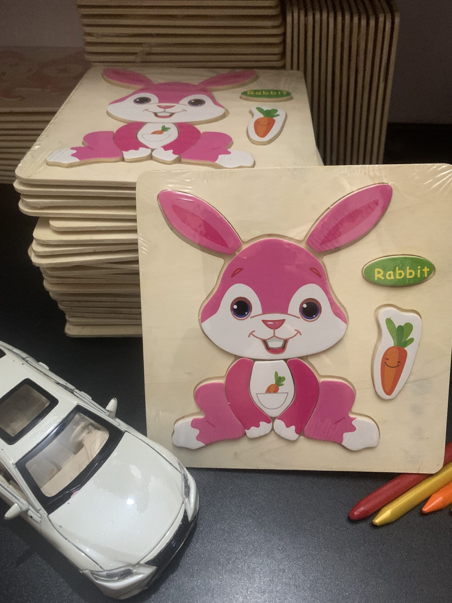 The Clever Rabbit Wooden Puzzle - Kids Educational Toy - Image 2