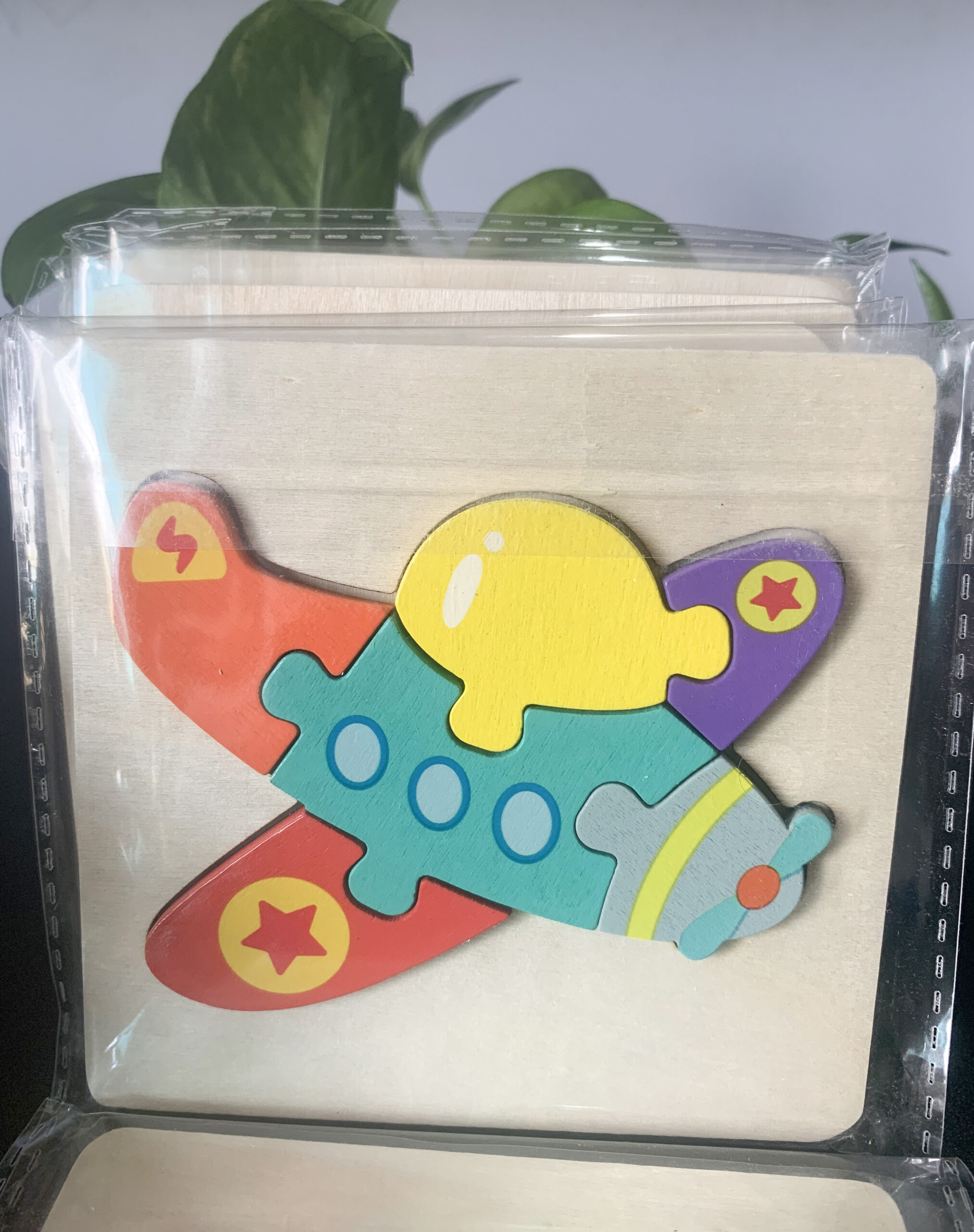 Little Pilot's Wooden Puzzle 10 x 10cm - Kids Educational Toy - Image 3