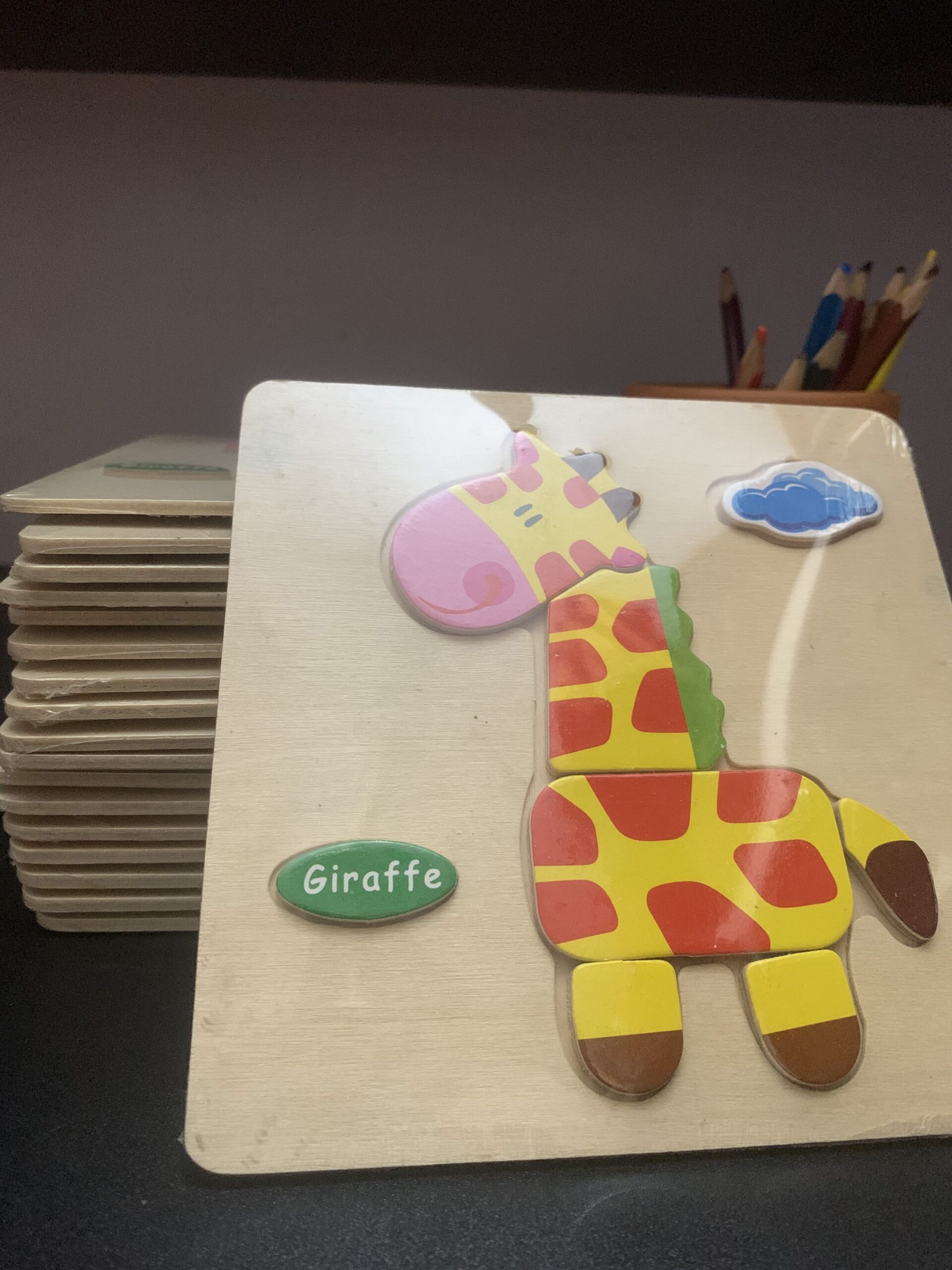 The Giraffe Wooden Puzzle - Kids Educational Toy - Image 3