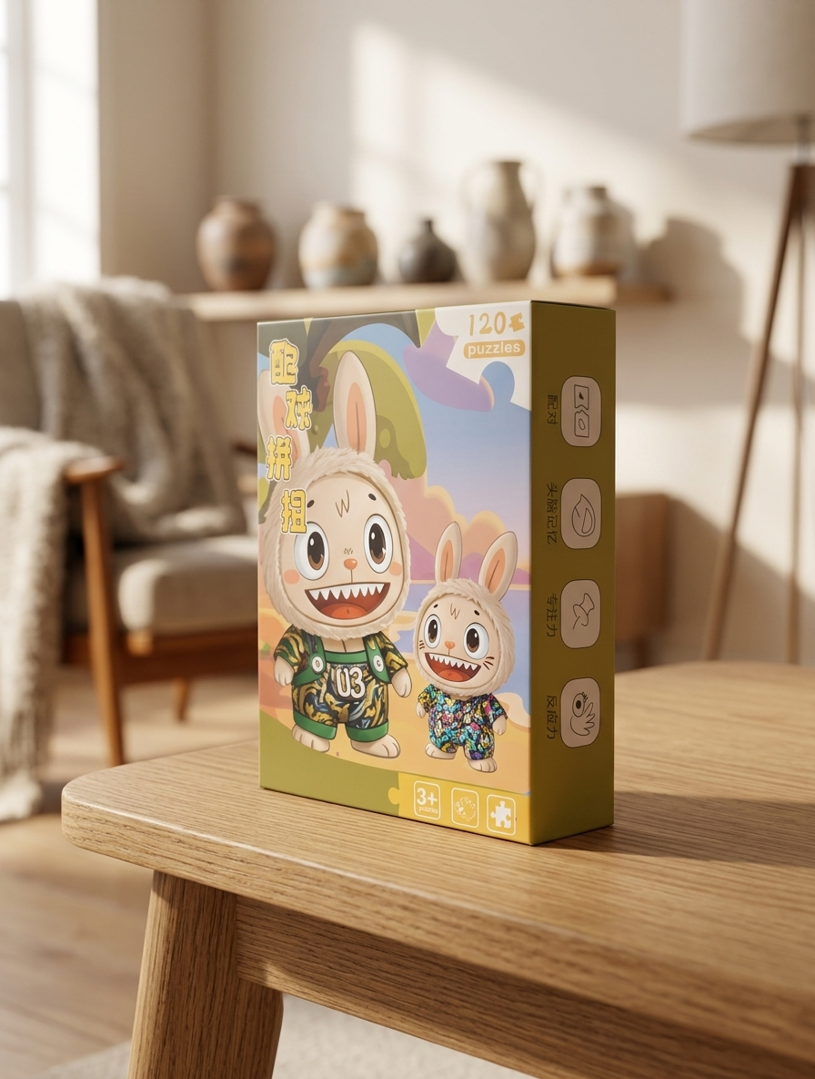 120 Pieces Paper Puzzle - Kids Educational Toy (Army Labubu) - Image 2