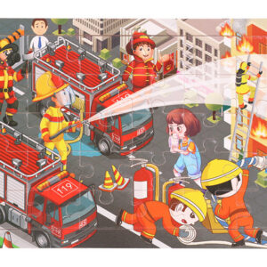 Brave Heroes: Firefighter Rescue Wooden Puzzle - Kids Educational Toy