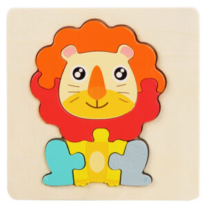Clever Lion Wooden Puzzle 10 x 10cm - Kids Educational Toy