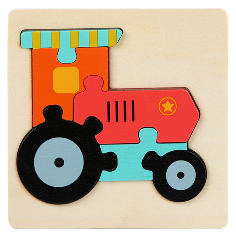 Wooden Puzzle 10x10cm - Kids Educational Toy - Image 8