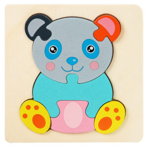 Panda Wooden Puzzle 10x10cm - Kids Educational Toy