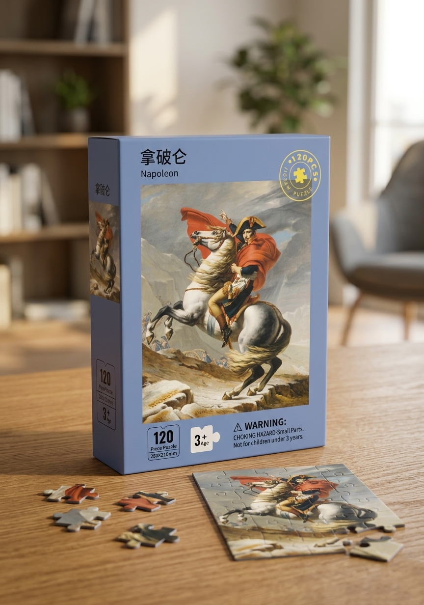 120 Pieces Paper Puzzle β Kids Educational Toy (Napoleon) - Image 3