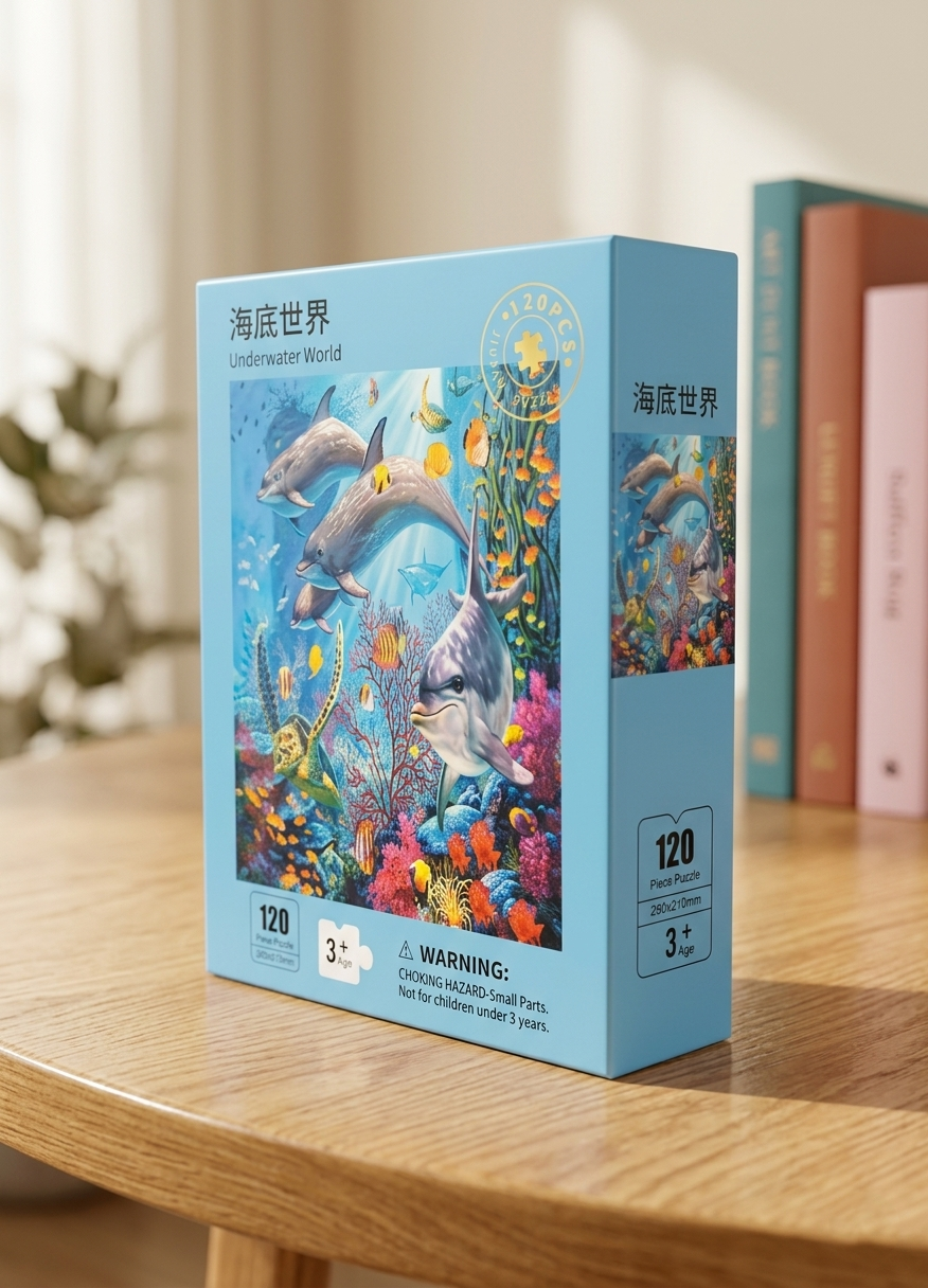 120 Pieces Paper Puzzle β Kids Educational Toy (Underwater) - Image 2