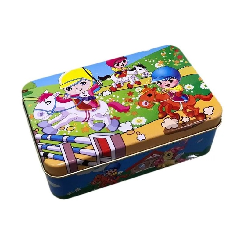 60 Pieces Premium Wooden Puzzle - Kids Educational Toy | Colorful Print with Iron Box (Horse Racing) - Image 5