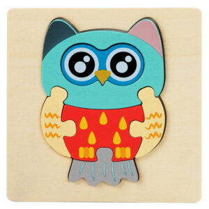 The Owl Wooden Puzzle 10x10cm - Kids Educational Toy