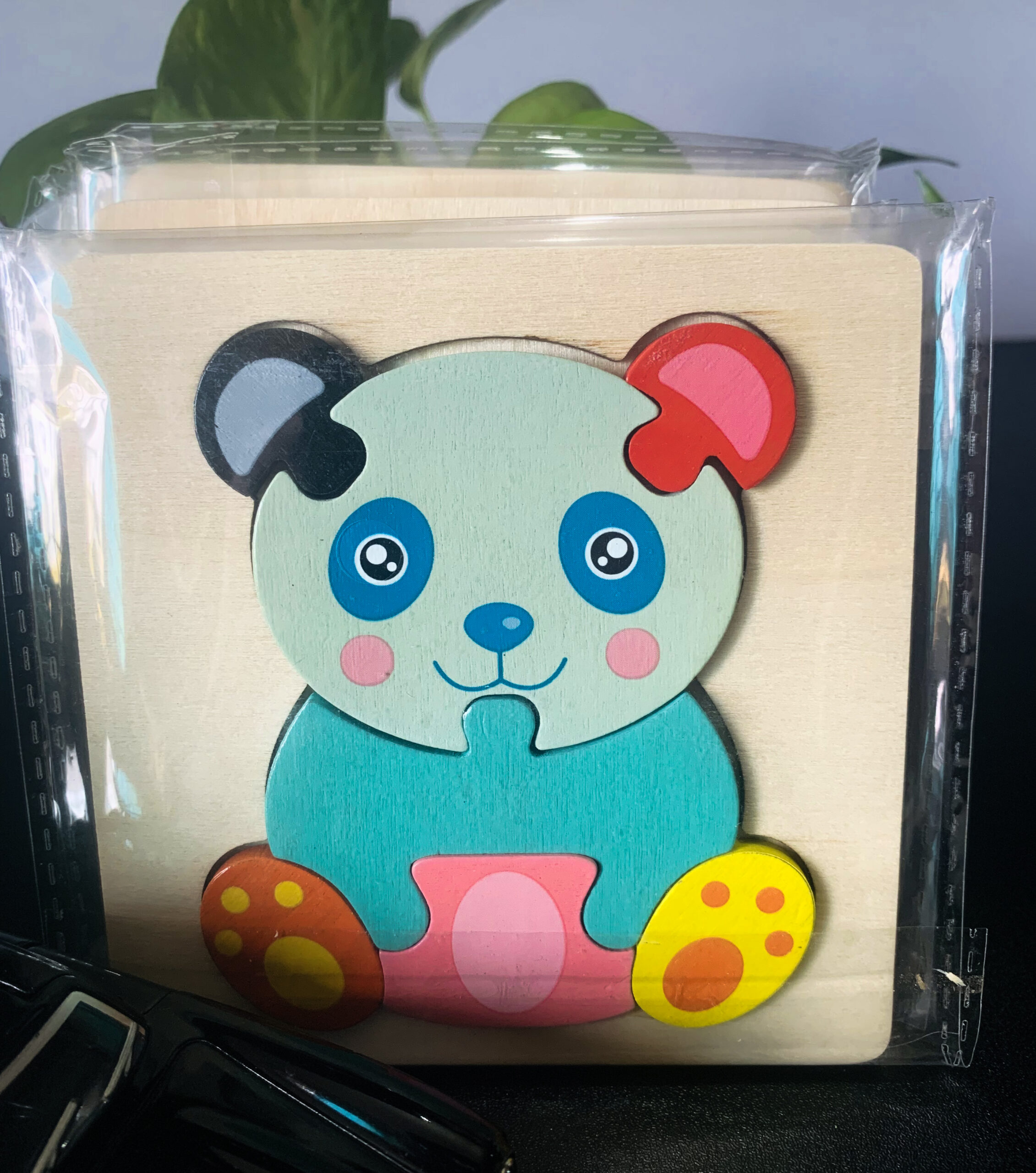 Panda Wooden Puzzle 10x10cm - Kids Educational Toy - Image 2